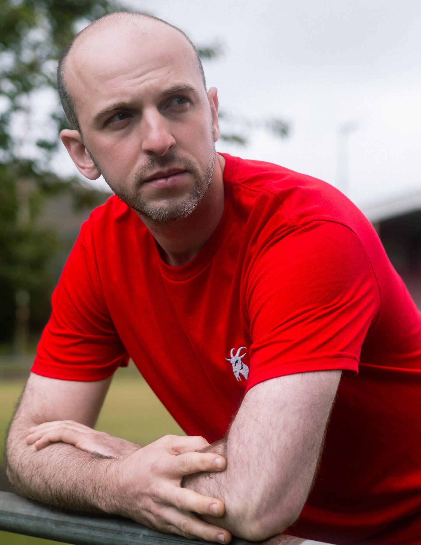 Red Original Embroidered T Shirt