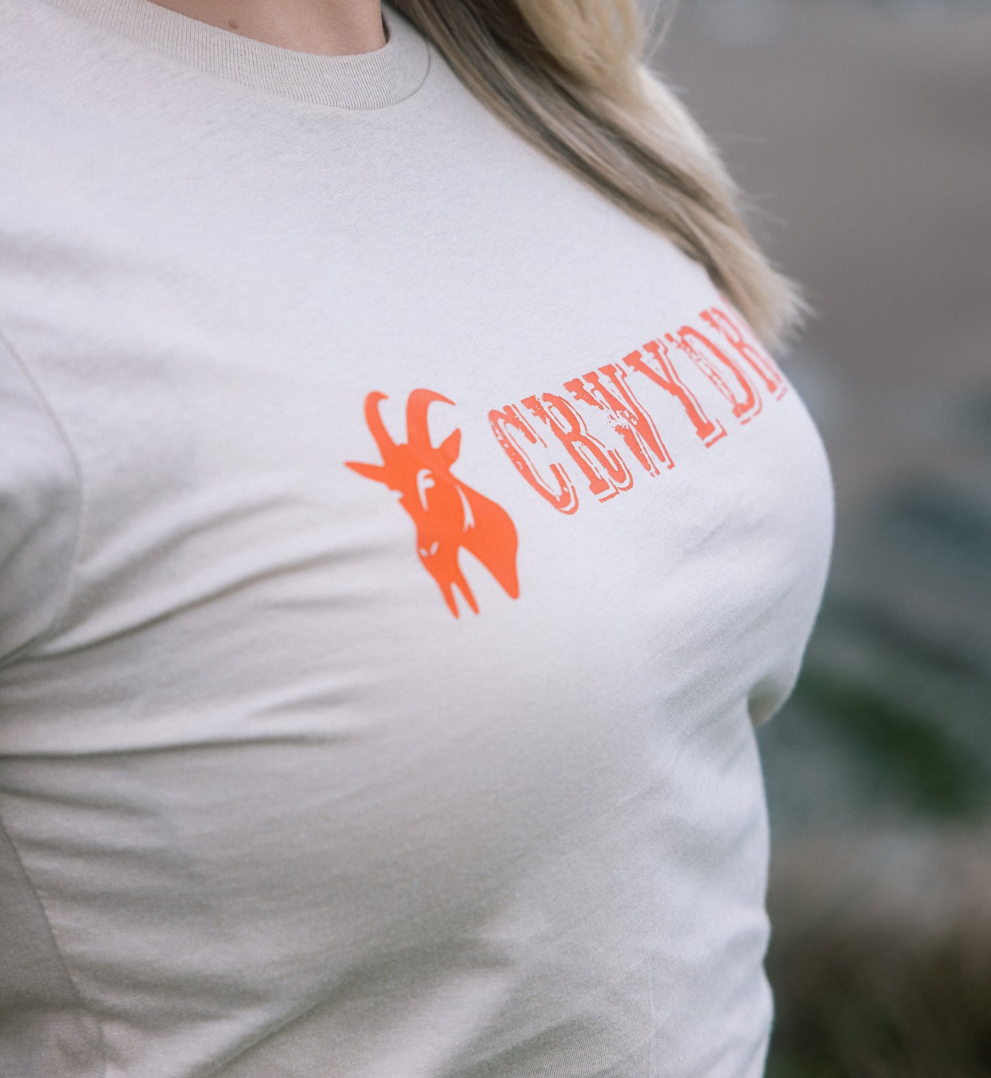 Ladies Sand "Crwydro" : "Wanderer" T Shirt