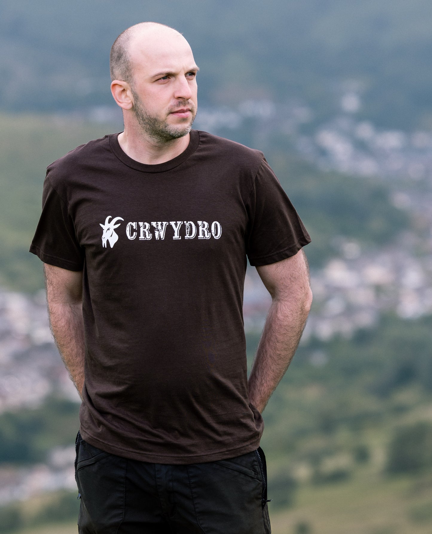Brown "Crwydro" : "Wanderer" T Shirt