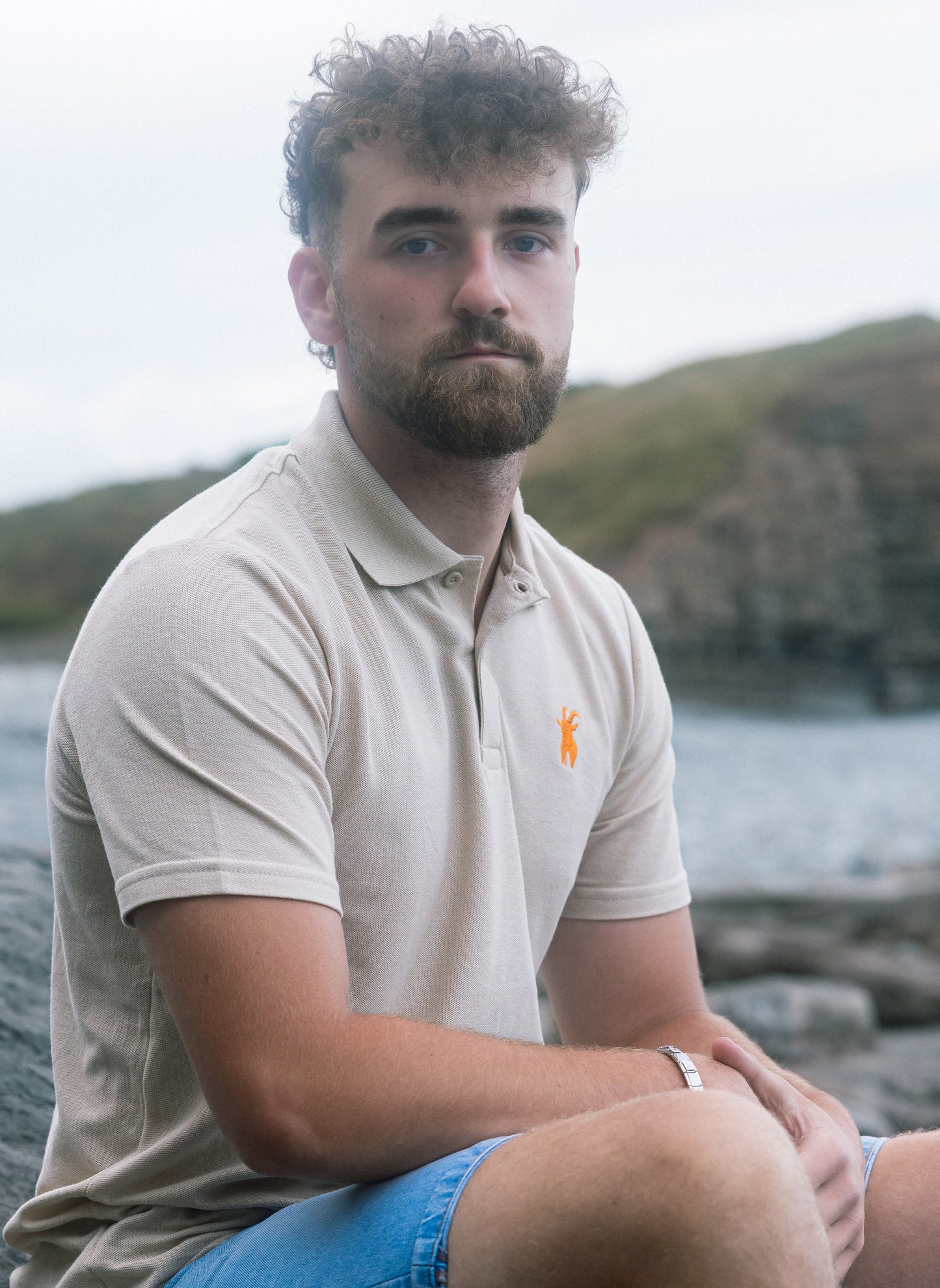 Sand Embroidered Original Polo