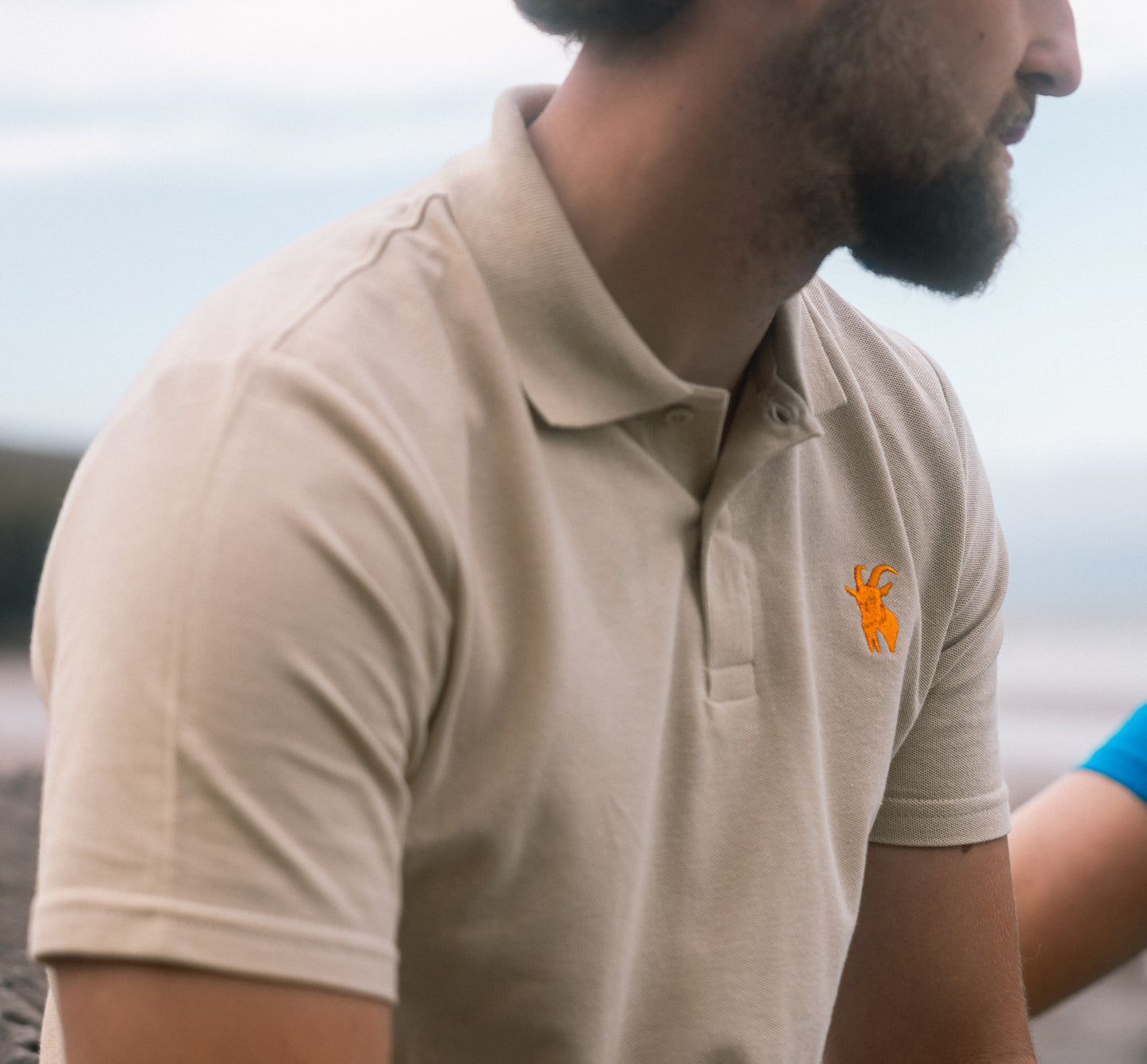 Sand Embroidered Original Polo