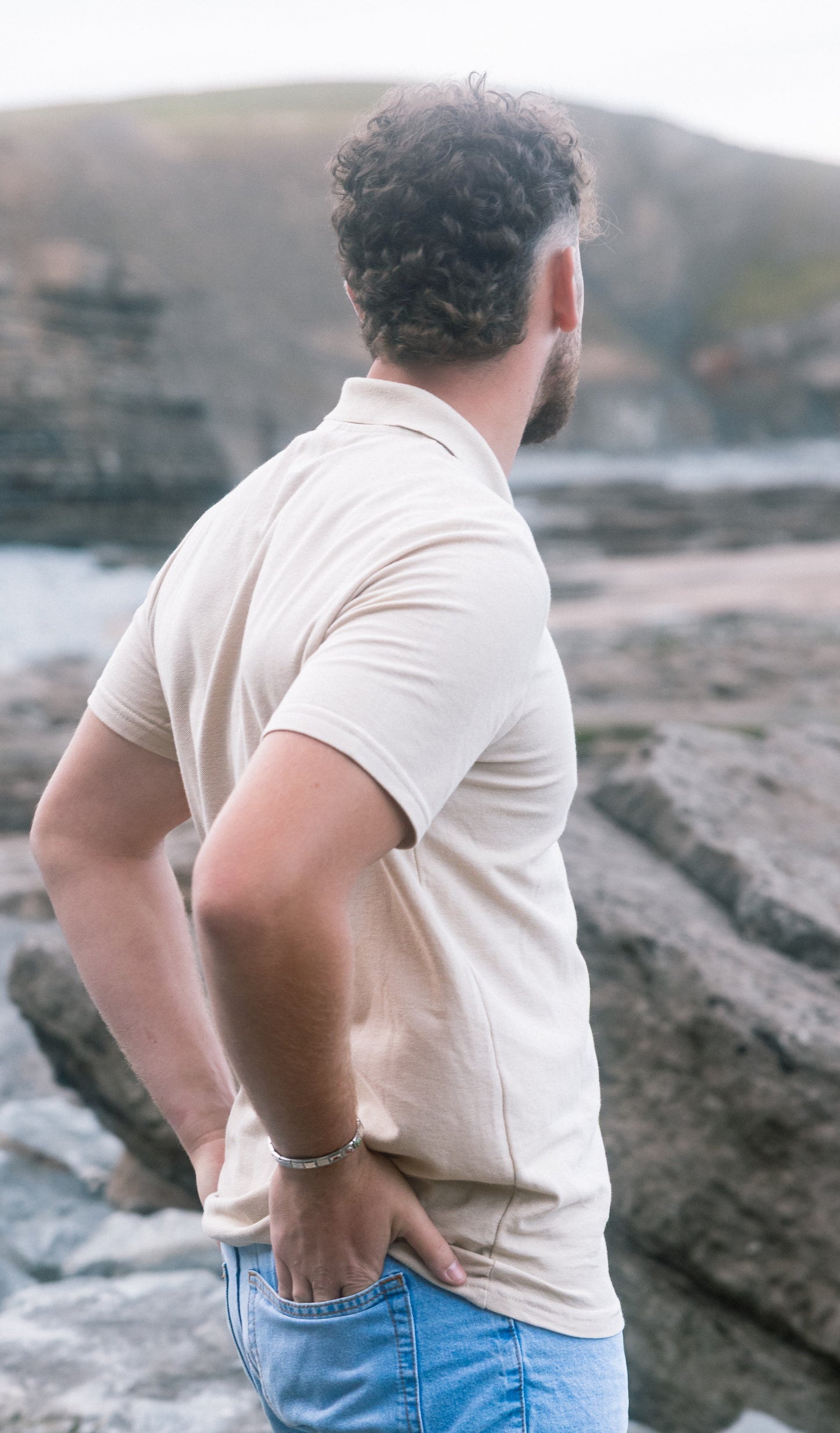 Sand Embroidered Original Polo