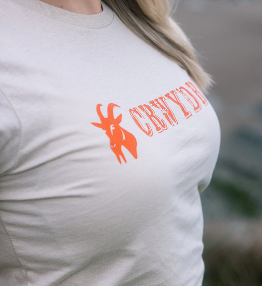 Ladies Sand "Crwydro" : "Wanderer" T Shirt