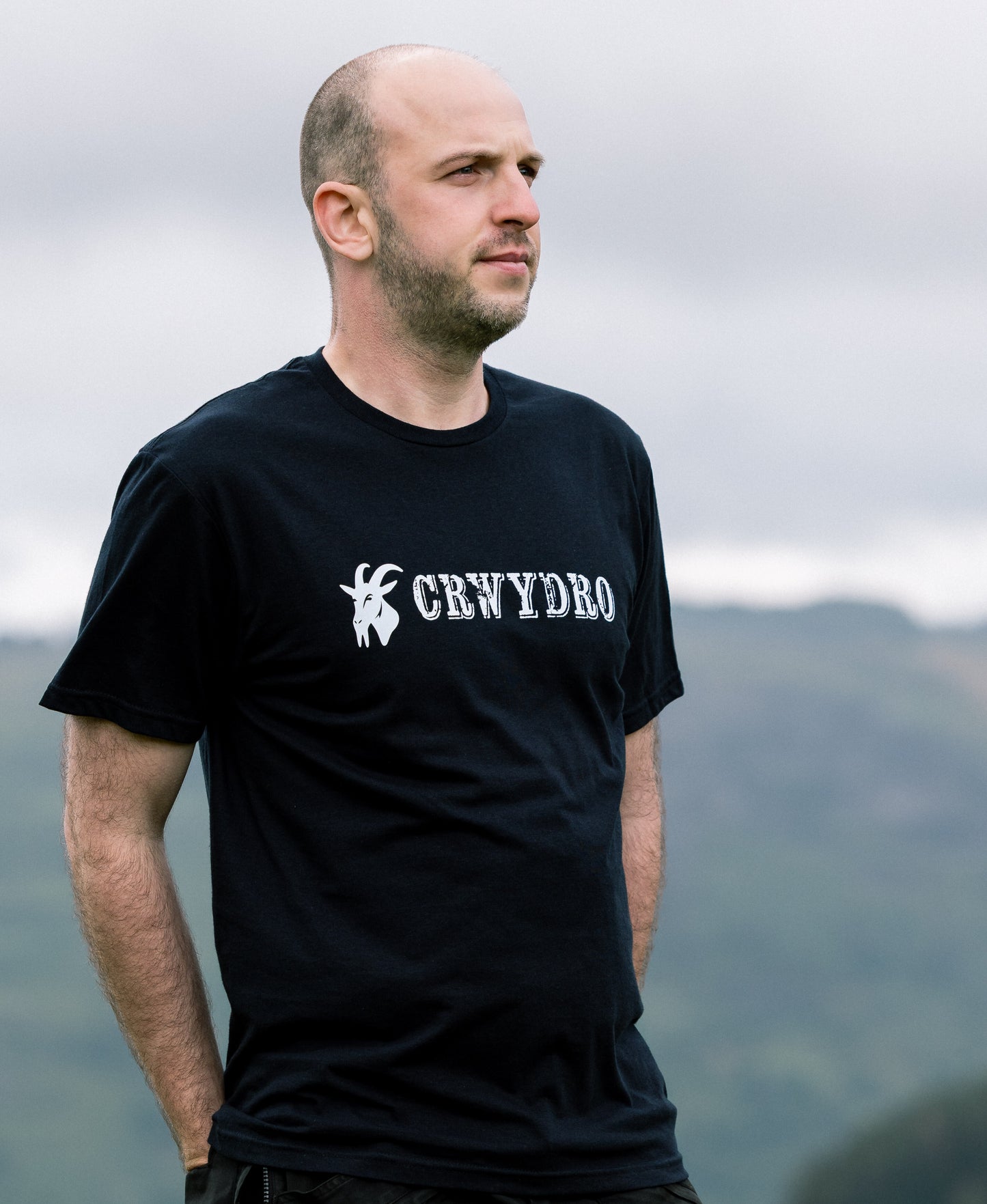 Black "Crwydro" : "Wanderer" T Shirt