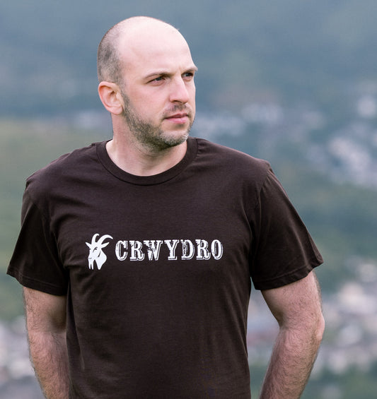 Black "Crwydro" : "Wanderer" T Shirt