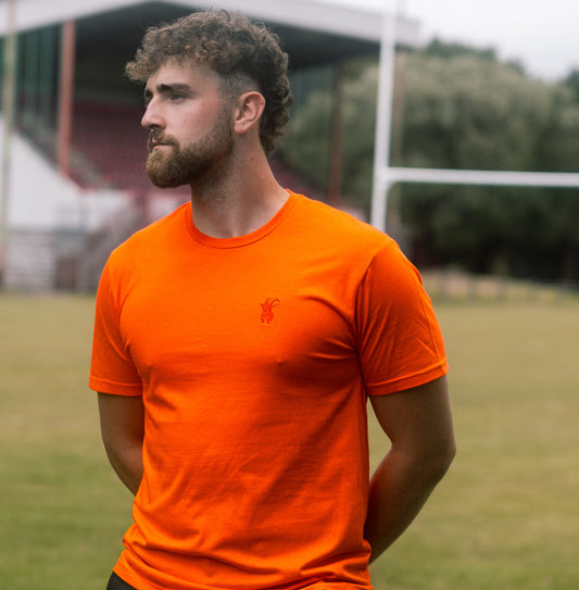 Orange Original Embroidered T Shirt