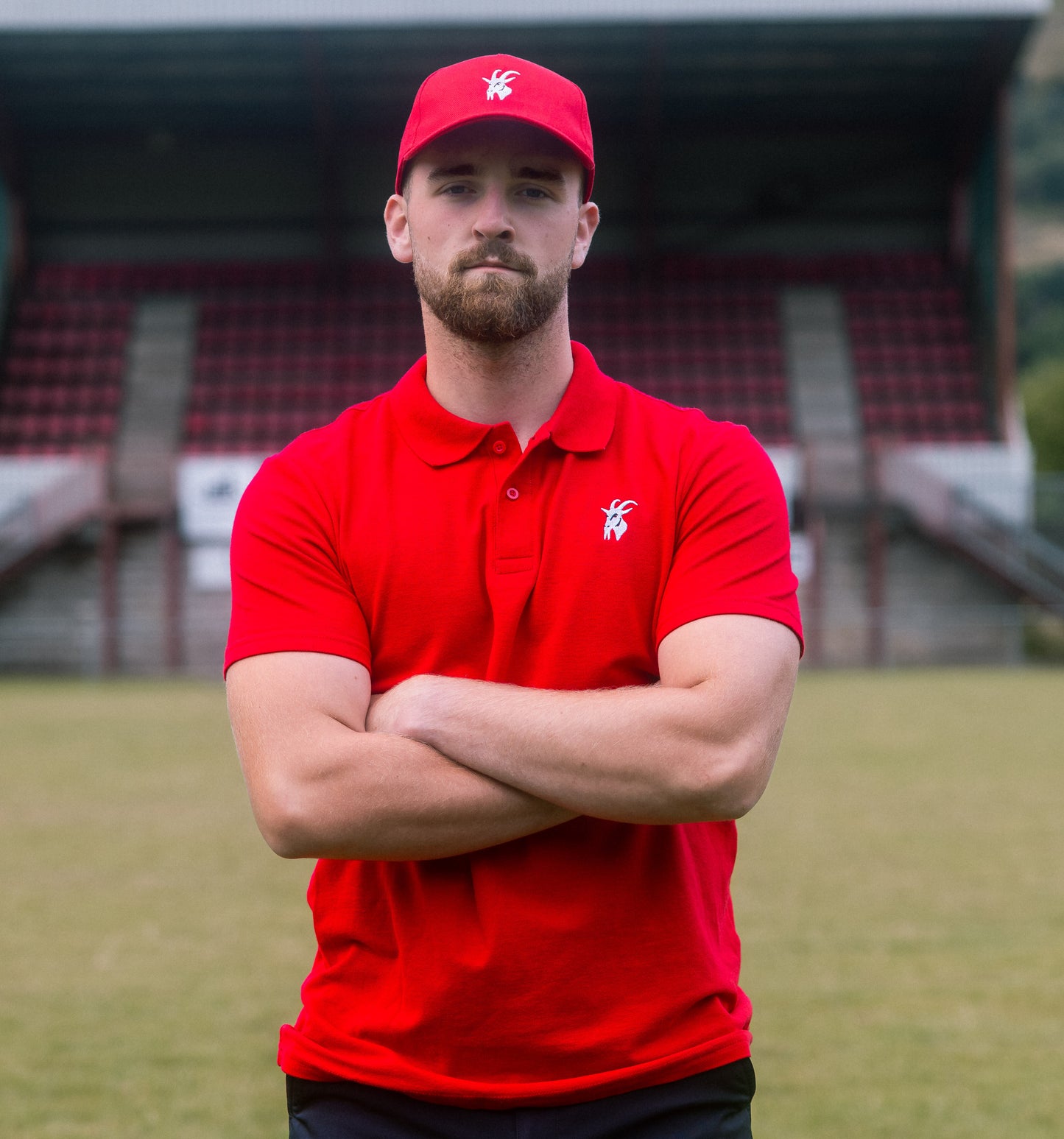 Red Embroidered Original Polo
