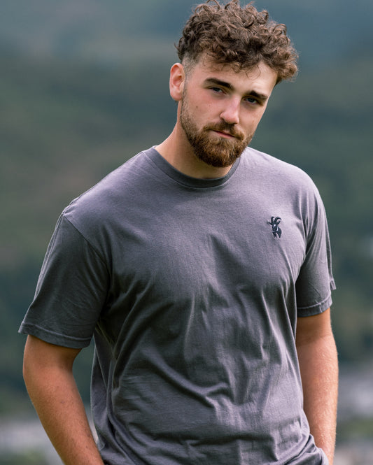 Charcoal Embroidered Original T Shirt