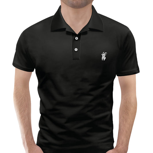 Black Embroidered Original Polo