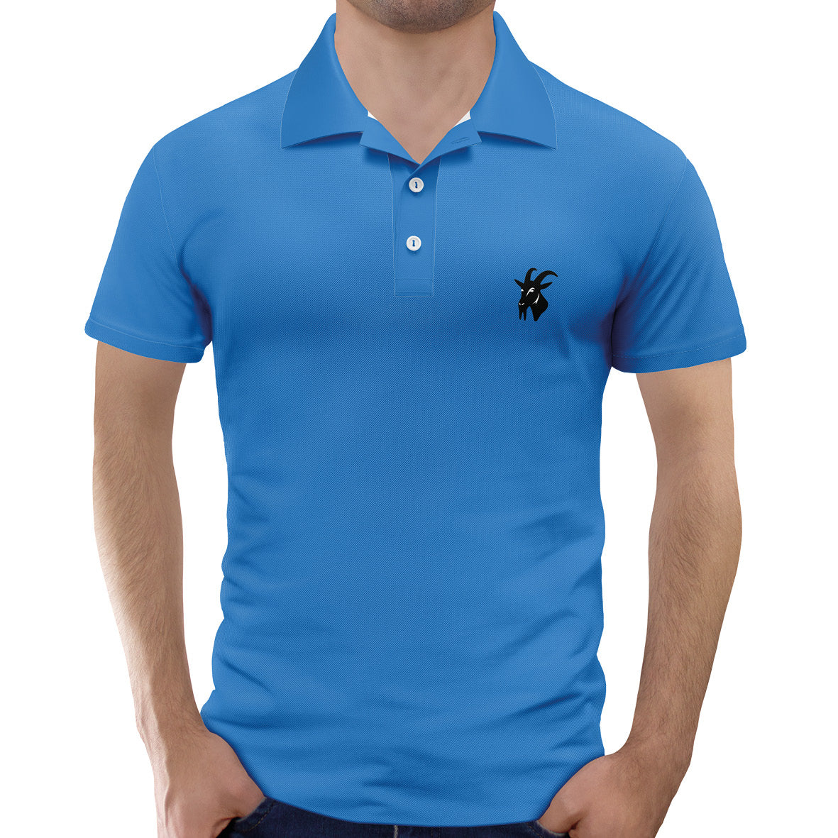 Blue Embroidered Original Polo