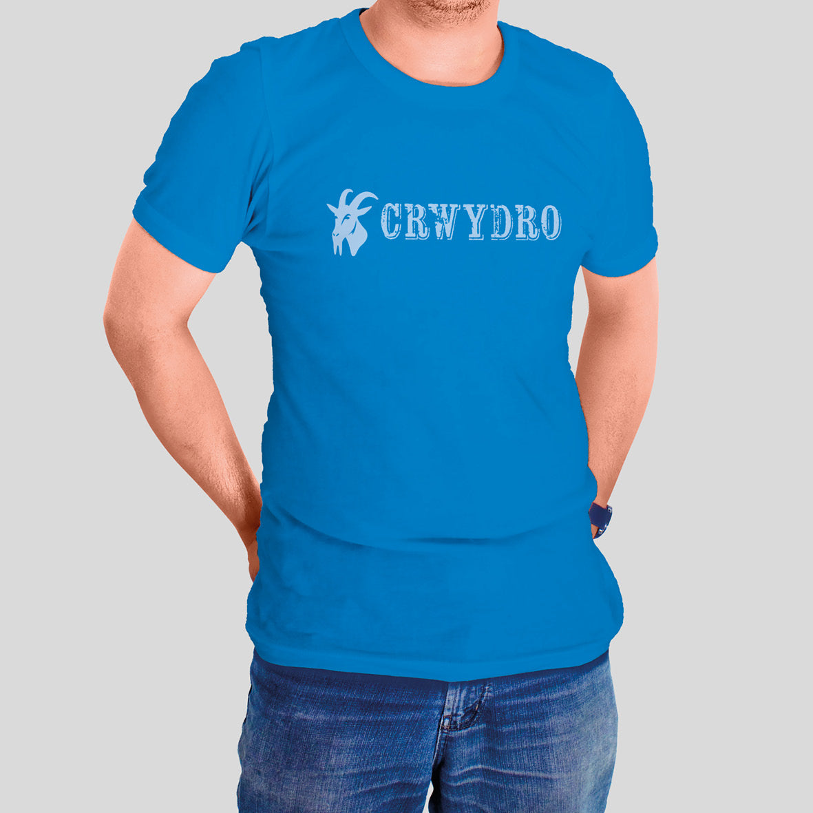 Blue "Crwydro" : "Wanderer" T Shirt