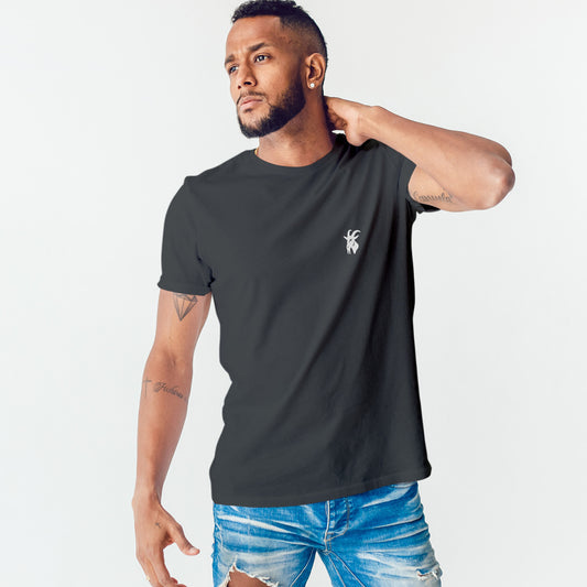 Charcoal Embroidered Original T Shirt