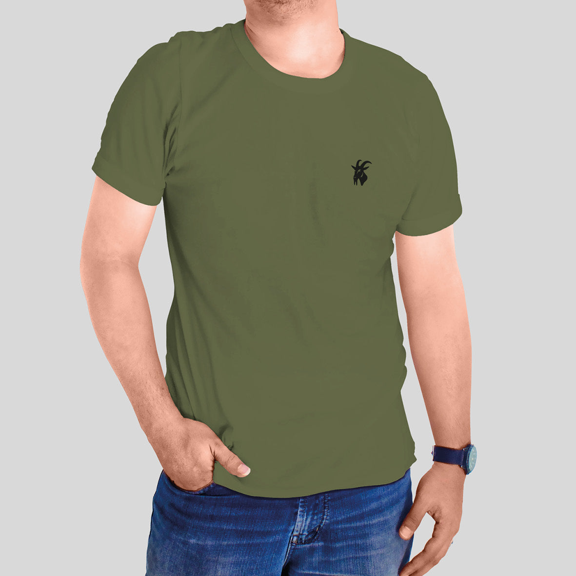 Green Embroidered Original T-Shirt