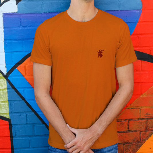 Orange Original Embroidered T Shirt