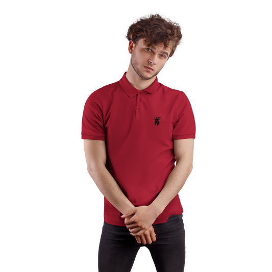 Cherry Red Embroidered Original Polo