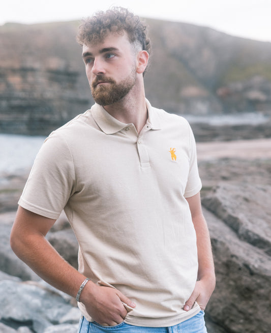 Sand Embroidered Original Polo
