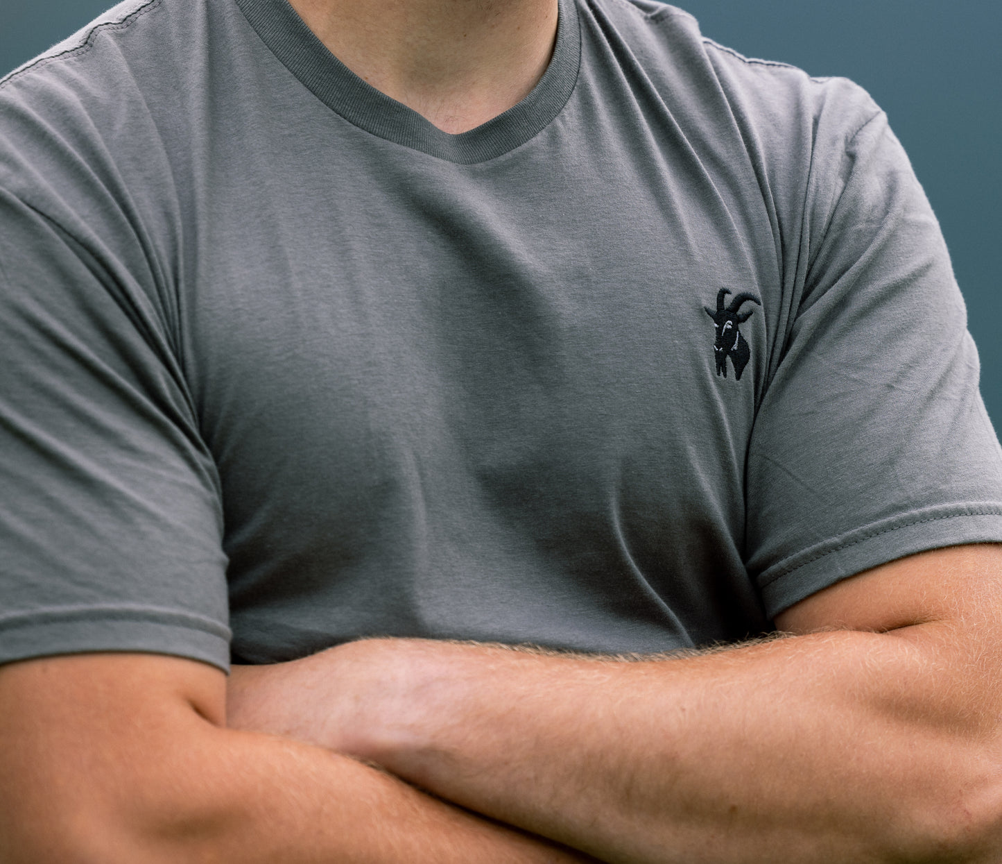 Charcoal Embroidered Original T Shirt