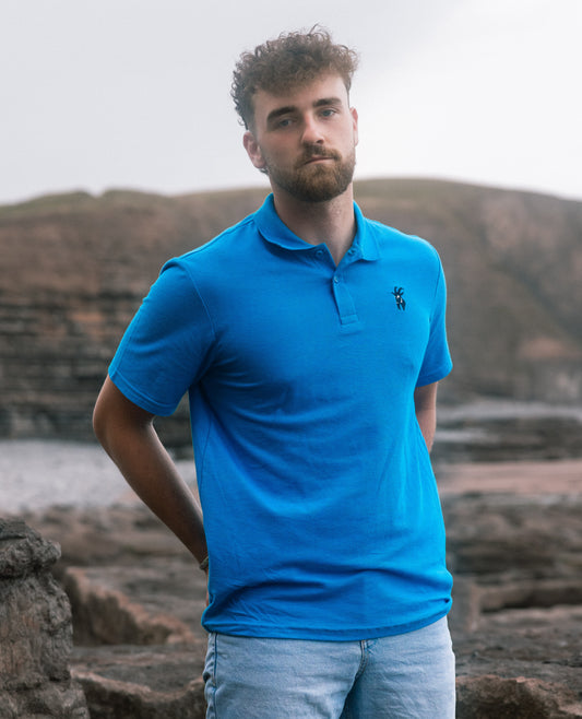 Blue Embroidered Original Polo